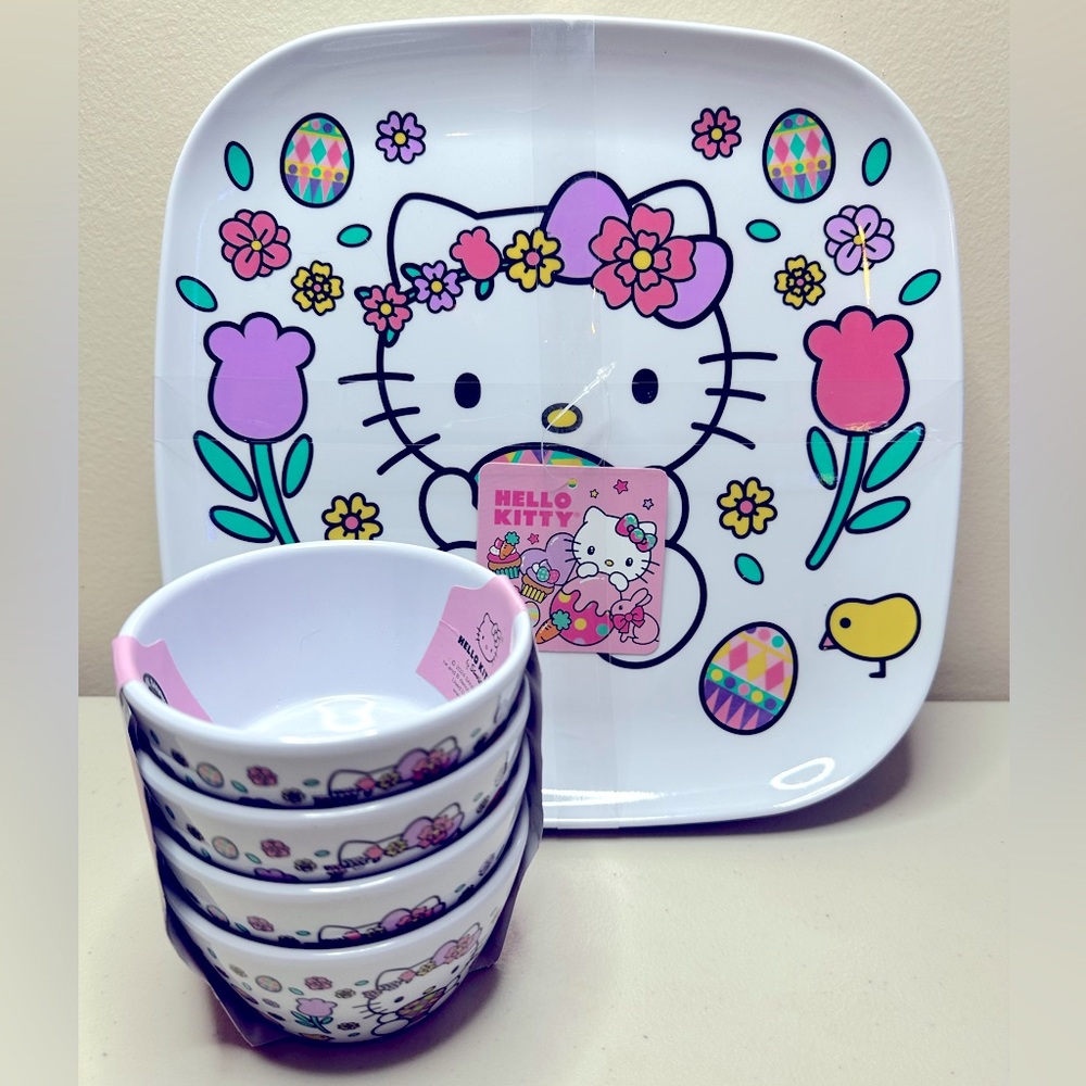 Hello Kitty Easter Plates and matching mini bowls